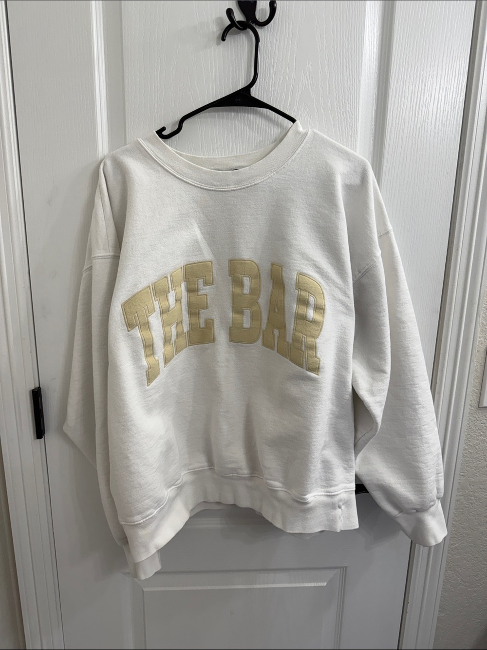 The Bar Varsity Sweatshirt with Gold Logo Women’s Size L
